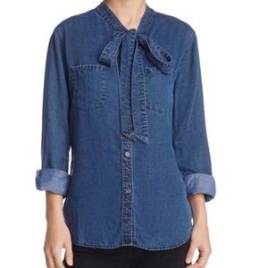 Rails Rosalee Chambray Tie Neck Button Down